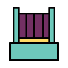 Baby Crib Kid Filled Outline Icon