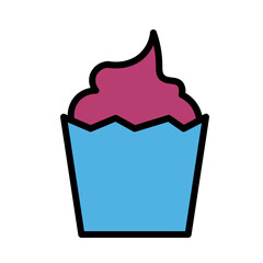 Cake Dessert Pizza Filled Outline Icon
