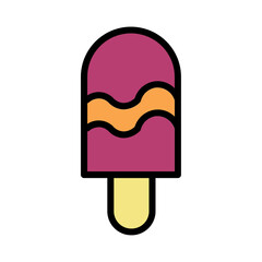 Cream Ice Pizza Filled Outline Icon