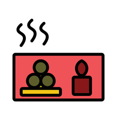 Beauty Hot Sauna Filled Outline Icon