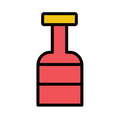 Bottle Care Cream Filled Outline Icon