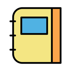 Book Diary Memo Filled Outline Icon