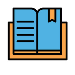 Book Learning Reading Filled Outline Icon