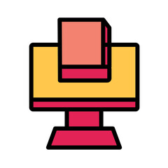 Learning Study Book Filled Outline Icon