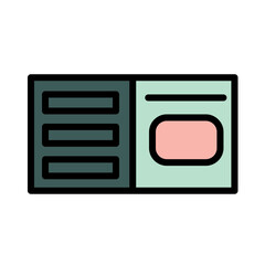 Money Pocket Purse Filled Outline Icon