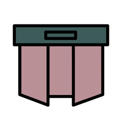 Fashion Pants Demin Filled Outline Icon