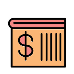 Pocket Pouch Wallet Filled Outline Icon