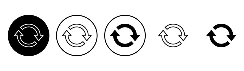 Refresh icon set. Reload icon vector. Update icon.