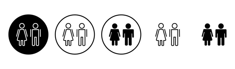 Man and woman icon set. male and female symbol