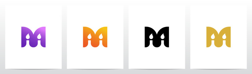 Candlelight On Letter Logo Design M