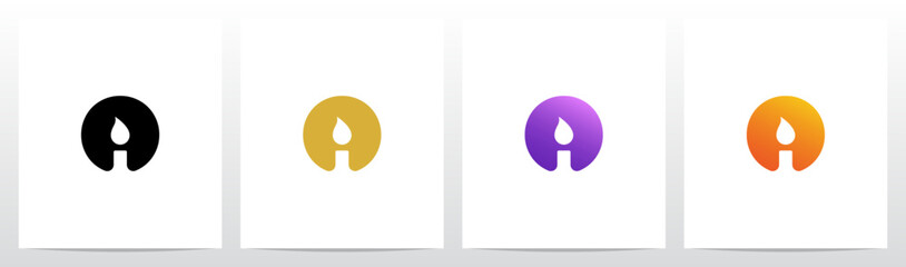 Candlelight On Letter Logo Design O