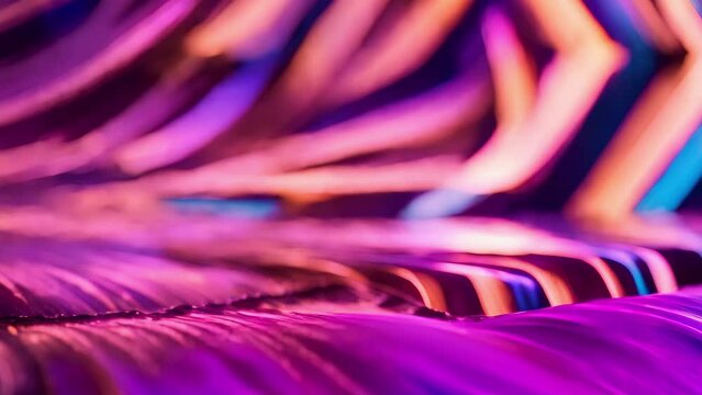 Close-Up of a Purple and Blue Feather