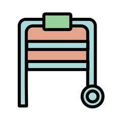 Handicap Wheel Chair Filled Outline Icon