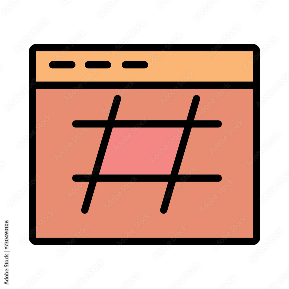 Wall mural browser code language filled outline icon