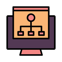 Browser Code Coding Filled Outline Icon