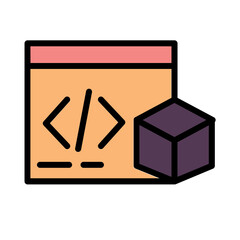 Code App Module Filled Outline Icon