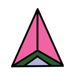 Geometry Pyramid Triangle Filled Outline Icon