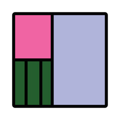 Grid Shape Creative Filled Outline Icon
