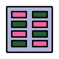 Grid Shape Creative Filled Outline Icon