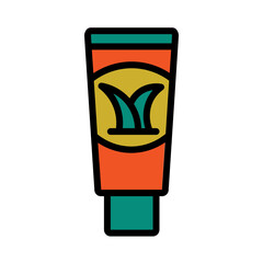 Abstract Aloe Cream Filled Outline Icon