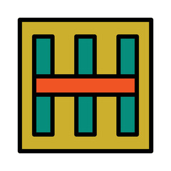 Abstract Angle Cube Filled Outline Icon