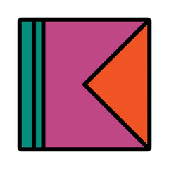 Abstract Arrow Design Filled Outline Icon