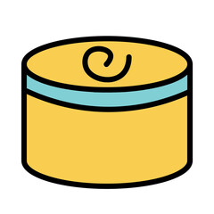 Sushi Fish Food Filled Outline Icon