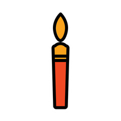 Brush Game Kids Filled Outline Icon