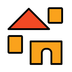 Build Child Play Filled Outline Icon