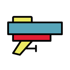 Gun Toy Weapon Filled Outline Icon