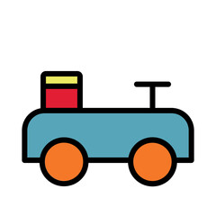 Kid Toys Car Filled Outline Icon