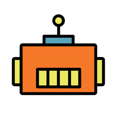 Robot Toys Kid Filled Outline Icon