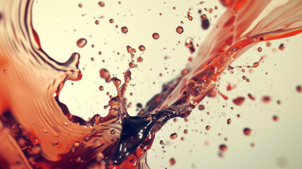 A chaotic dance of drips and drops splashing and spattering in a frenzy of artistic expression.