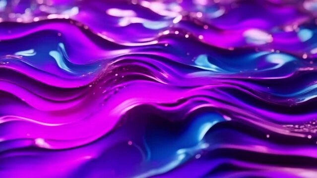 Abstract background 3D, shiny plastic waves with colors textures and lights interesting lustrous liquid wavy texture, 3D render illustration