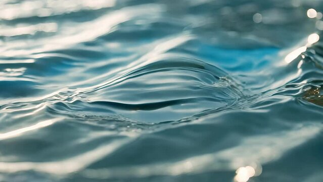 Close-up Shot of Water With Approaching Wave