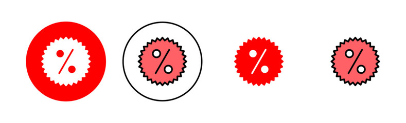 Discount icon set illustration. Discount tag sign and symbol