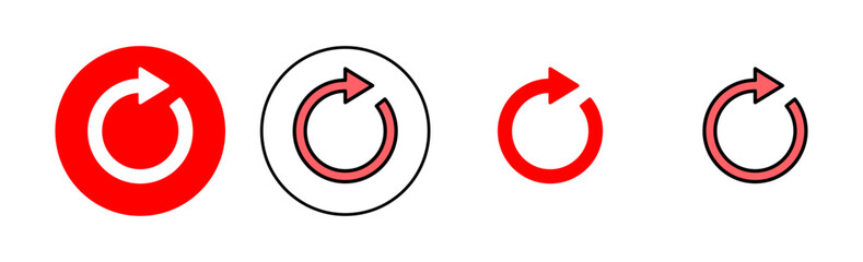 Refresh icon set illustration. Reload sign and symbol. Update icon.