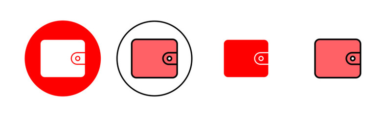 Wallet icon set illustration. wallet sign and symbol