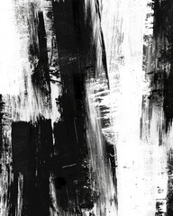 Abstract grungy black and white background with brush strokes