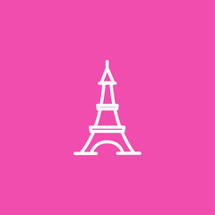 Fototapeta na wymiar eiffel tower Paris flat vector design