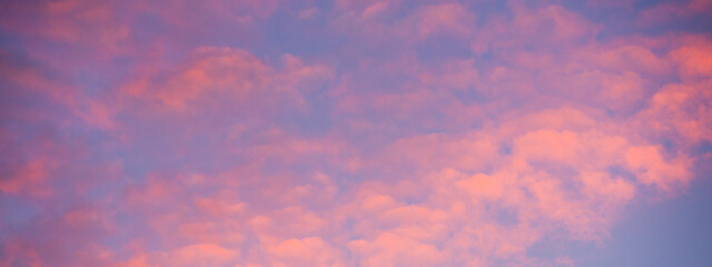 delicate pink blue sky for background