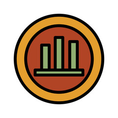 Donut Chart Pie Filled Outline Icon