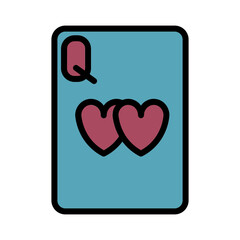 Card Casino Gamble Filled Outline Icon