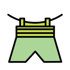 Cleaning Dry Laundry Filled Outline Icon