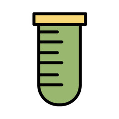 Tube Chemical Lab Filled Outline Icon