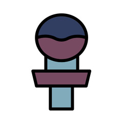 News Reporter Voice Filled Outline Icon
