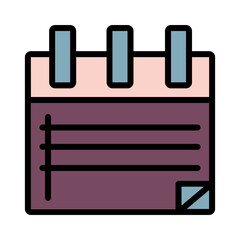 Notepad Press Notes Filled Outline Icon