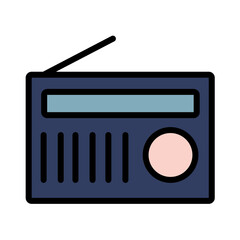 Radio Device Music Filled Outline Icon