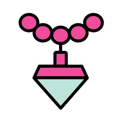 Obraz premium Fashion Jewelry Necklace6 Filled Outline Icon