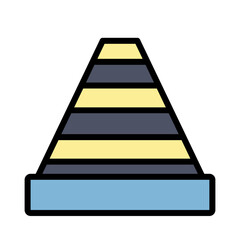 Traffic Cone Urban Filled Outline Icon